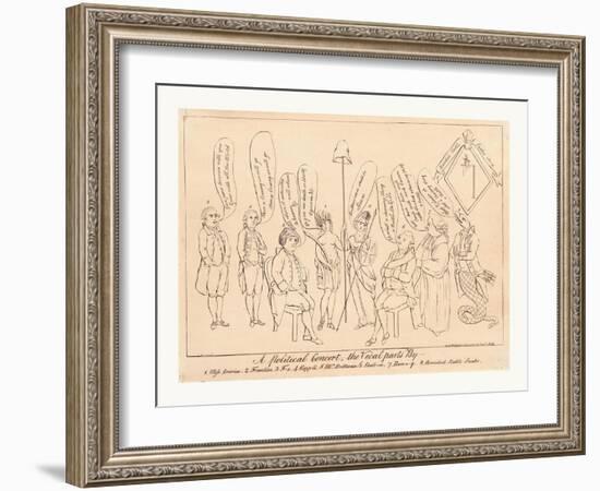 A Political Concert; the Vocal Parts by 1. Miss America-null-Framed Giclee Print