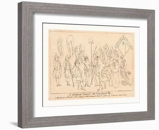 A Political Concert; the Vocal Parts by 1. Miss America-null-Framed Giclee Print