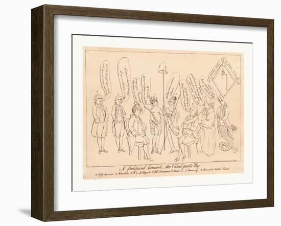 A Political Concert; the Vocal Parts by 1. Miss America-null-Framed Giclee Print