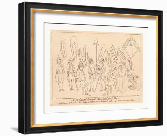 A Political Concert; the Vocal Parts by 1. Miss America-null-Framed Giclee Print