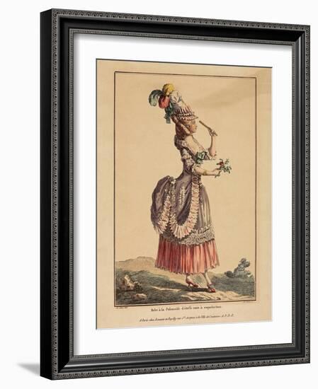 A Polonaise Dress with Draped Overskirt, 1778-Pierre Thomas Le Clerc-Framed Giclee Print