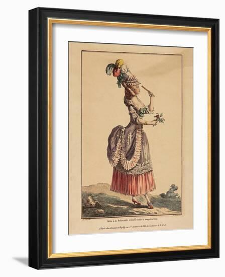 A Polonaise Dress with Draped Overskirt, 1778-Pierre Thomas Le Clerc-Framed Giclee Print