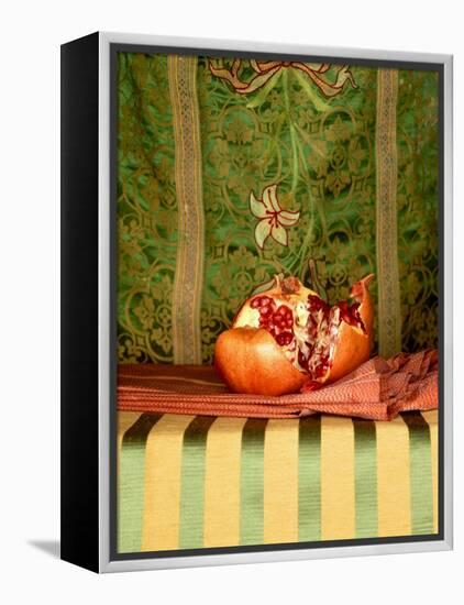 A Pomegranate with Asian Linens-Jan-peter Westermann-Framed Premier Image Canvas