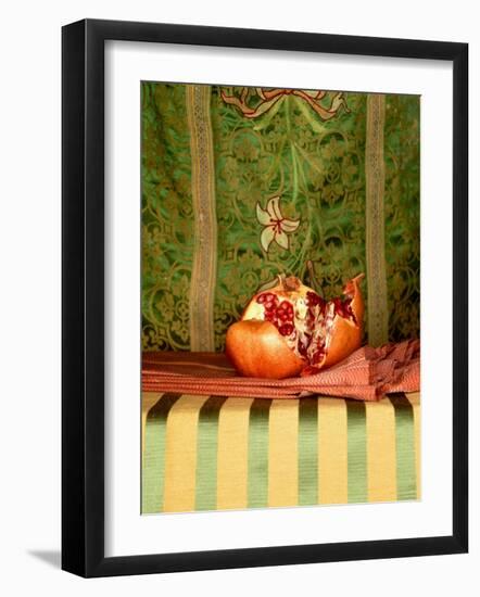 A Pomegranate with Asian Linens-Jan-peter Westermann-Framed Photographic Print