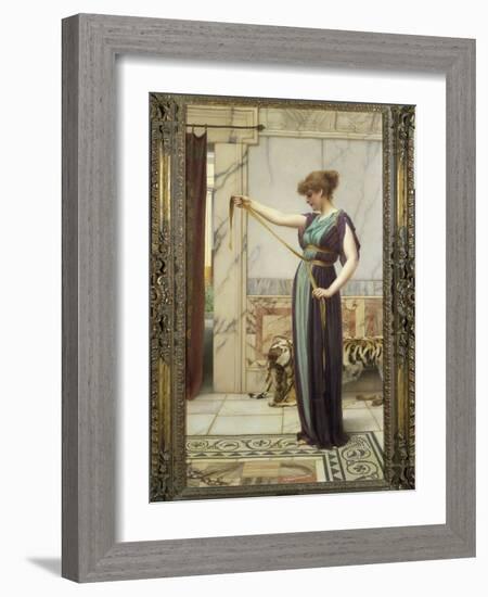 A Pompeian Lady, 1891-John William Godward-Framed Giclee Print