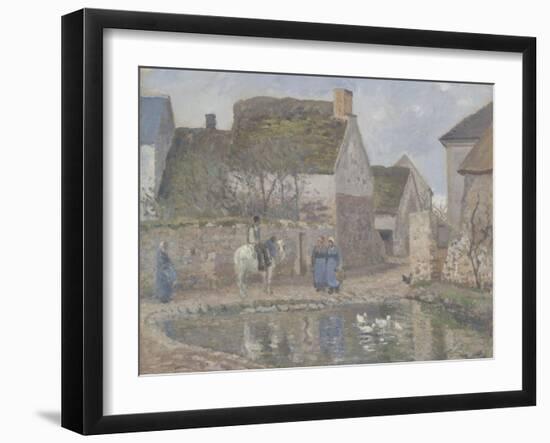 A Pond in Ennery, 1874-Camille Pissarro-Framed Giclee Print