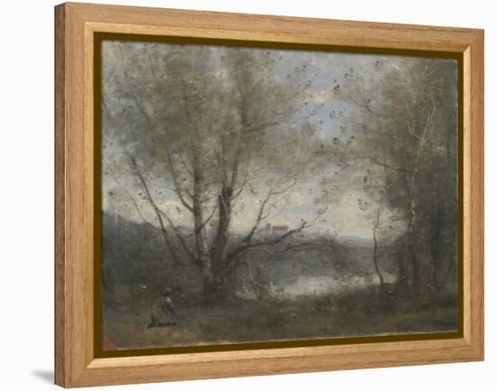 A Pond Seen Through the Trees, C.1855-65-Jean-Baptiste-Camille Corot-Framed Premier Image Canvas