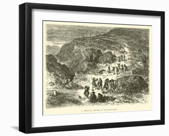 A Popular Pic-Nic at Sacsahuaman-Édouard Riou-Framed Giclee Print