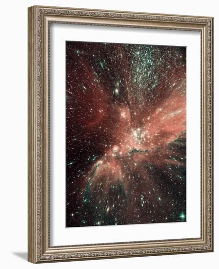 A Population of Infant Stars in the Milky Way Satellite Galaxy, the Small Magellanic Cloud-Stocktrek Images-Framed Photographic Print