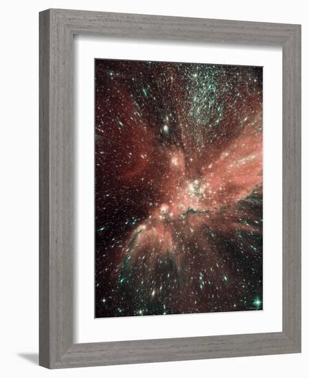 A Population of Infant Stars in the Milky Way Satellite Galaxy, the Small Magellanic Cloud-Stocktrek Images-Framed Photographic Print