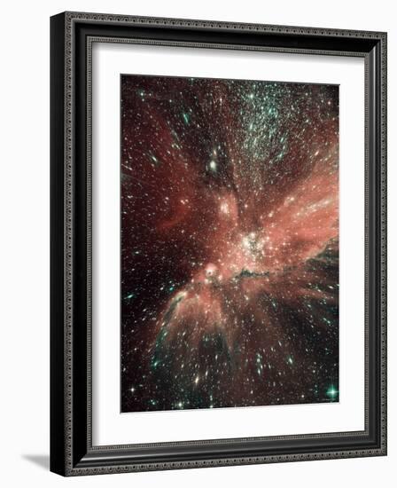 A Population of Infant Stars in the Milky Way Satellite Galaxy, the Small Magellanic Cloud-Stocktrek Images-Framed Photographic Print