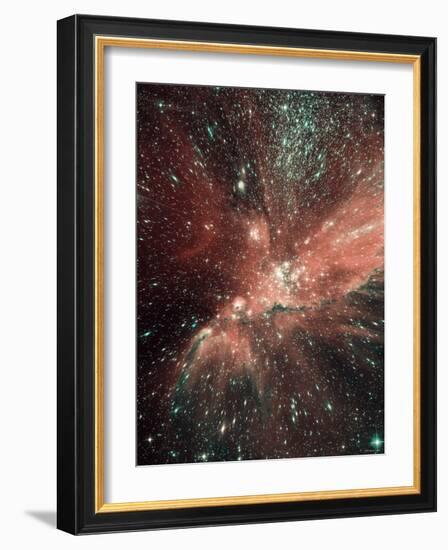 A Population of Infant Stars in the Milky Way Satellite Galaxy, the Small Magellanic Cloud-Stocktrek Images-Framed Photographic Print