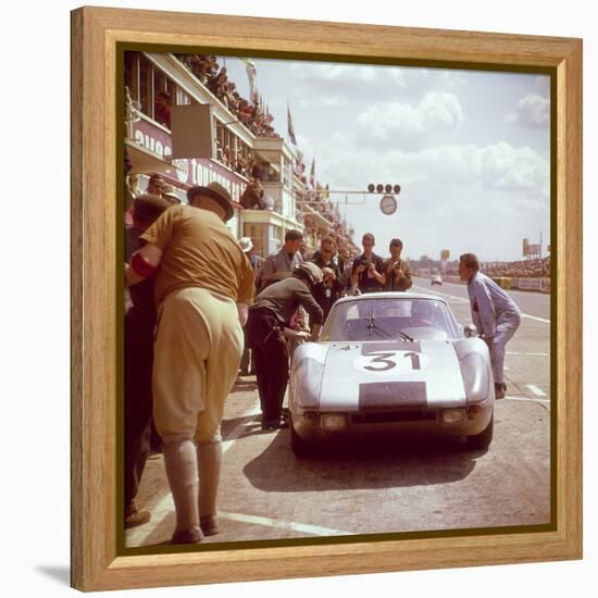 A Porsche 904/4 Gts in the Pits, Le Mans, France, 1964-null-Framed Premier Image Canvas