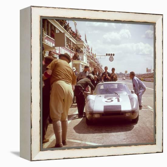 A Porsche 904/4 Gts in the Pits, Le Mans, France, 1964-null-Framed Premier Image Canvas