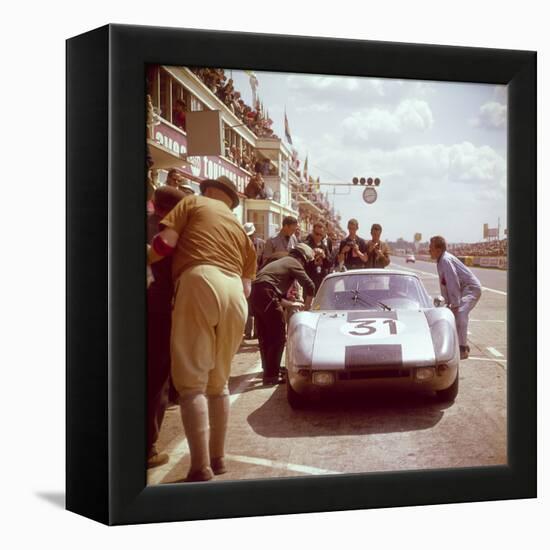 A Porsche 904/4 Gts in the Pits, Le Mans, France, 1964-null-Framed Premier Image Canvas