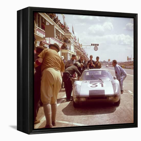 A Porsche 904/4 Gts in the Pits, Le Mans, France, 1964-null-Framed Premier Image Canvas