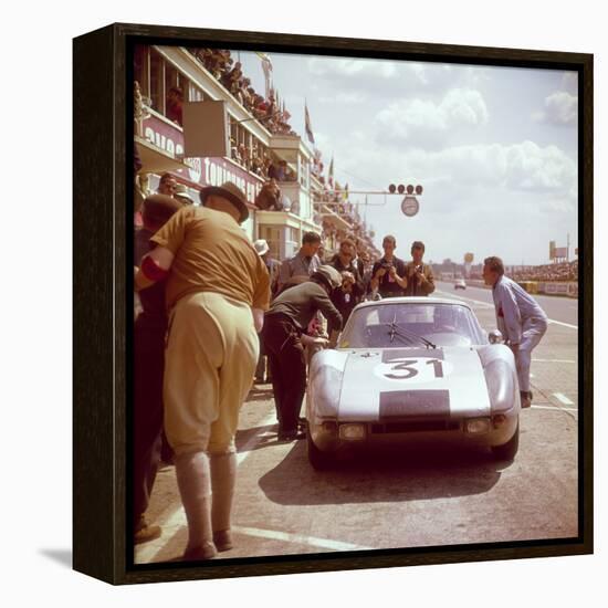 A Porsche 904/4 Gts in the Pits, Le Mans, France, 1964-null-Framed Premier Image Canvas