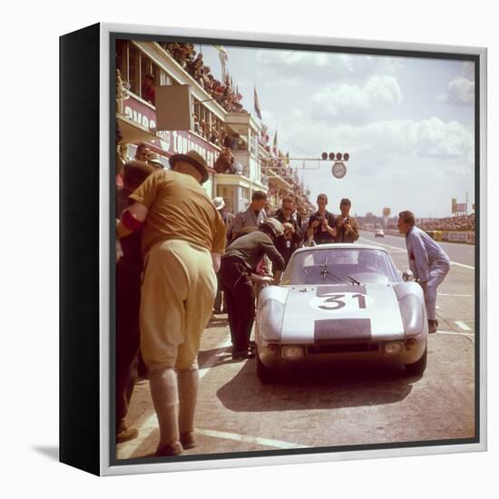 A Porsche 904/4 Gts in the Pits, Le Mans, France, 1964-null-Framed Premier Image Canvas