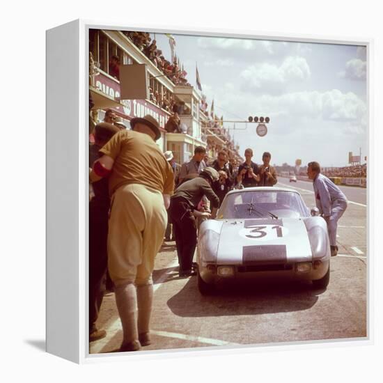 A Porsche 904/4 Gts in the Pits, Le Mans, France, 1964-null-Framed Premier Image Canvas