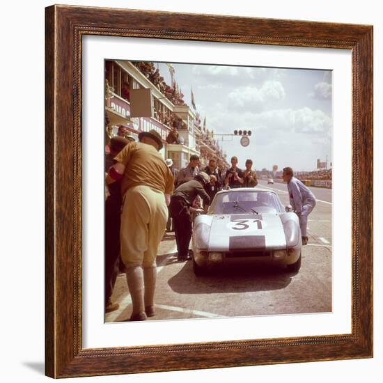 A Porsche 904/4 Gts in the Pits, Le Mans, France, 1964-null-Framed Photographic Print