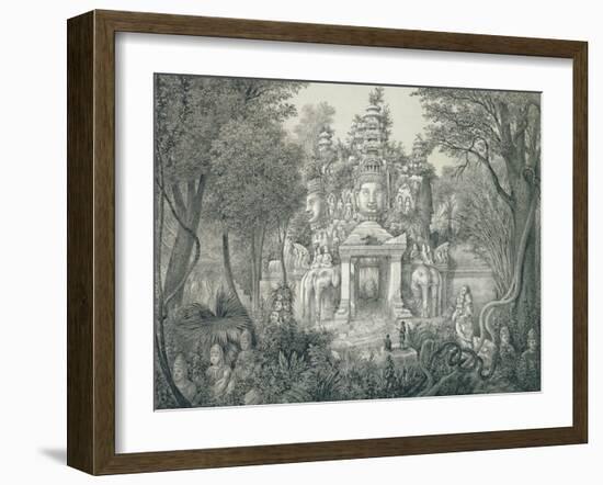 A Portal at Angkor Thom, 1873-Louis Delaporte-Framed Giclee Print