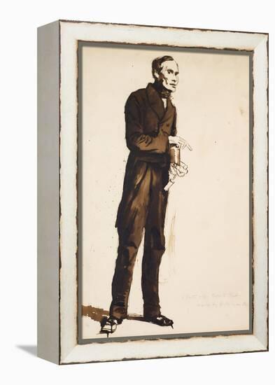 A Porter to the Hogarth Club, 1858 (Pen & Brown Ink with Ink Wash on Paper)-William Holman Hunt-Framed Premier Image Canvas