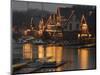 A Portion of Philadelphia's Boathouse Row is Shown at Dusk Thursday-null-Mounted Photographic Print