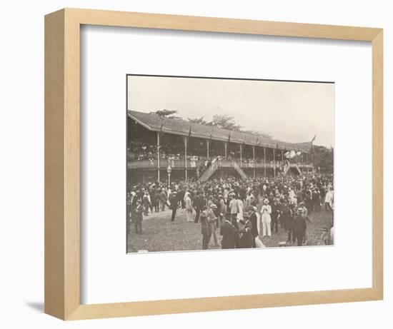 'A portion of the Derby Club Racecourse Enclosure', 1914-Unknown-Framed Photographic Print
