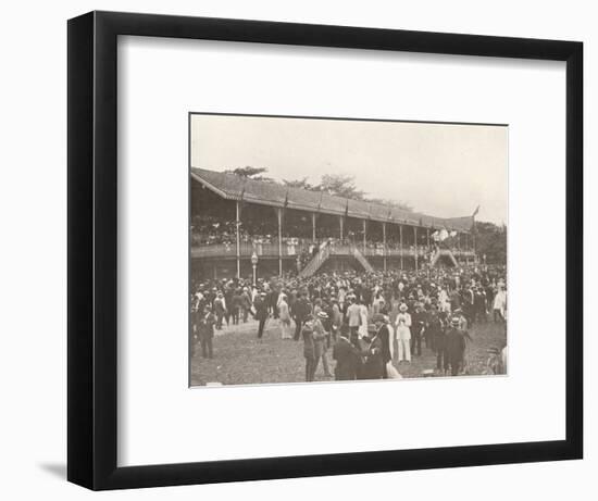 'A portion of the Derby Club Racecourse Enclosure', 1914-Unknown-Framed Photographic Print