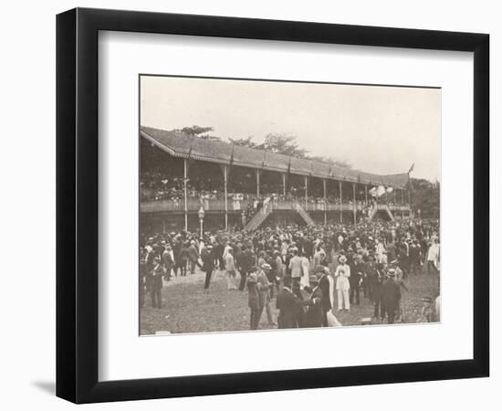 'A portion of the Derby Club Racecourse Enclosure', 1914-Unknown-Framed Photographic Print