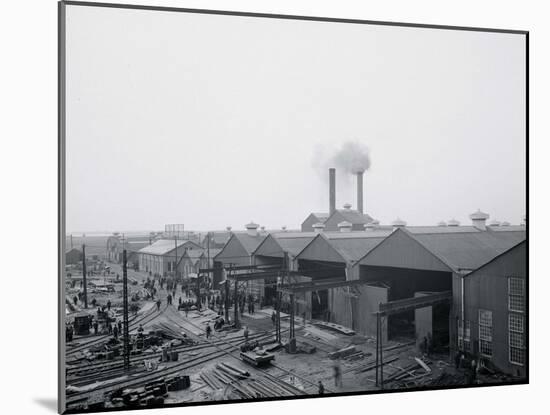 A Portion of the Yard, Great Lakes Engineering Works, Ecorse, Mich.-null-Mounted Photo