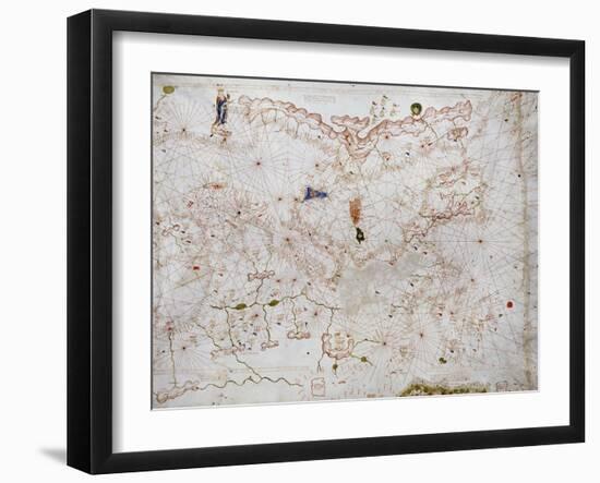 A Portolan Chart of Europe, circa 1500-null-Framed Giclee Print