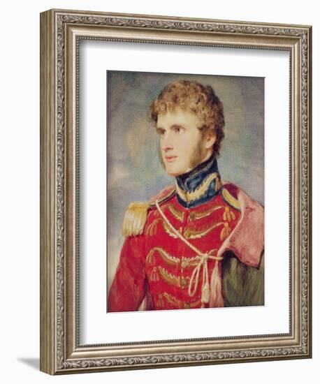 A Portrait Miniature of an Officer-Sir William Charles Ross-Framed Giclee Print