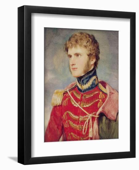 A Portrait Miniature of an Officer-Sir William Charles Ross-Framed Giclee Print