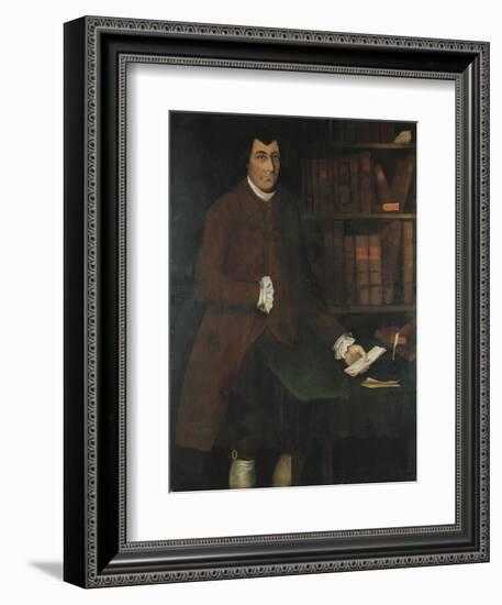 A Portrait of Charles Church Chandler in the Library-Winthrop Chandler-Framed Giclee Print