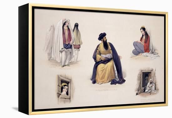 A Portrait of His Majesty Shah-Soojah-Ool-Moolk, from "Sketches in Afghaunistan"-James Atkinson-Framed Premier Image Canvas