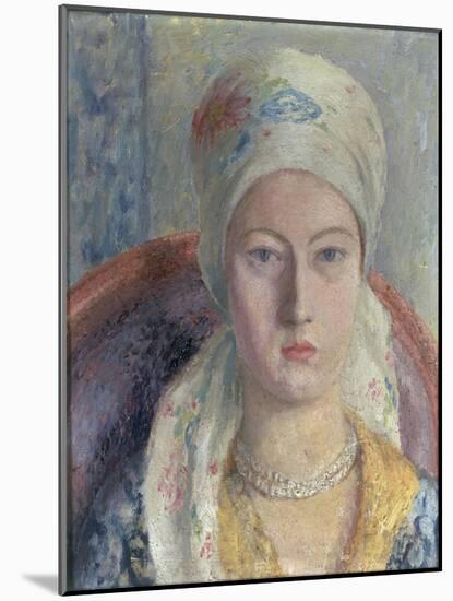 A Portrait of Julia Strachey, 1928-Dora Carrington-Mounted Giclee Print