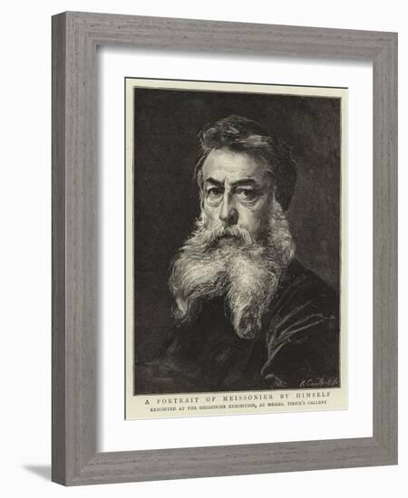 A Portrait of Meissonier by Himself-Jean-Louis Ernest Meissonier-Framed Giclee Print