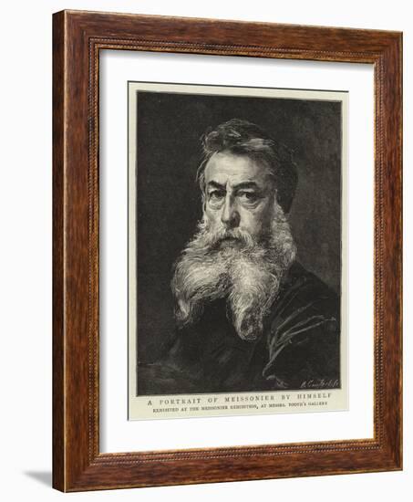 A Portrait of Meissonier by Himself-Jean-Louis Ernest Meissonier-Framed Giclee Print