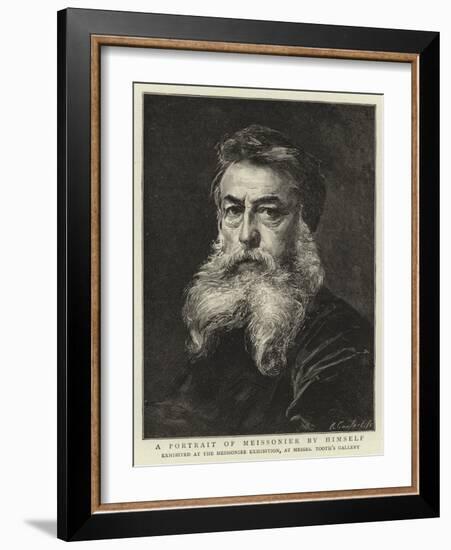 A Portrait of Meissonier by Himself-Jean-Louis Ernest Meissonier-Framed Giclee Print