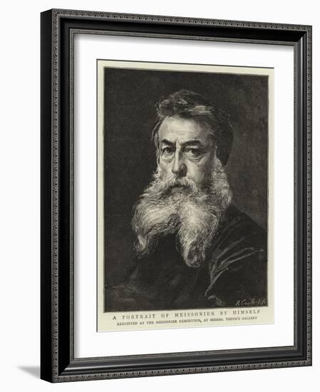 A Portrait of Meissonier by Himself-Jean-Louis Ernest Meissonier-Framed Giclee Print