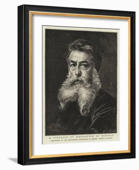 A Portrait of Meissonier by Himself-Jean-Louis Ernest Meissonier-Framed Giclee Print