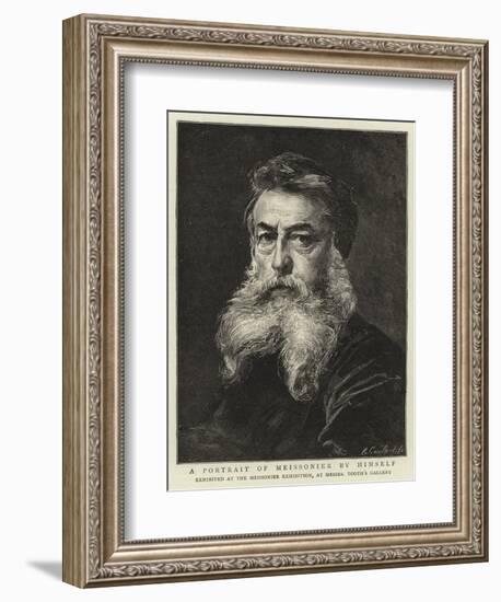 A Portrait of Meissonier by Himself-Jean-Louis Ernest Meissonier-Framed Giclee Print