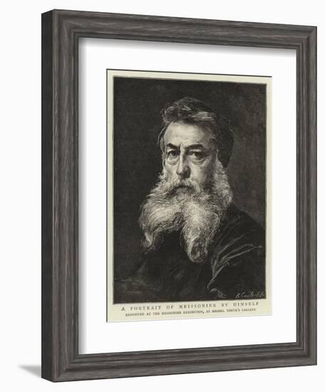 A Portrait of Meissonier by Himself-Jean-Louis Ernest Meissonier-Framed Giclee Print