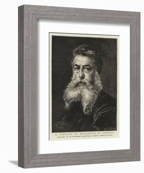 A Portrait of Meissonier by Himself-Jean-Louis Ernest Meissonier-Framed Giclee Print