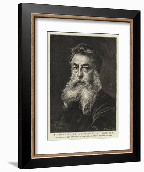 A Portrait of Meissonier by Himself-Jean-Louis Ernest Meissonier-Framed Giclee Print