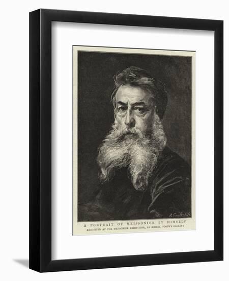 A Portrait of Meissonier by Himself-Jean-Louis Ernest Meissonier-Framed Giclee Print