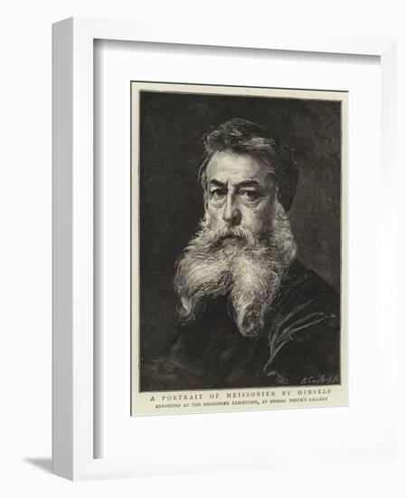 A Portrait of Meissonier by Himself-Jean-Louis Ernest Meissonier-Framed Giclee Print