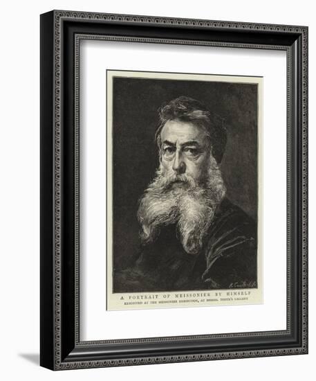 A Portrait of Meissonier by Himself-Jean-Louis Ernest Meissonier-Framed Giclee Print