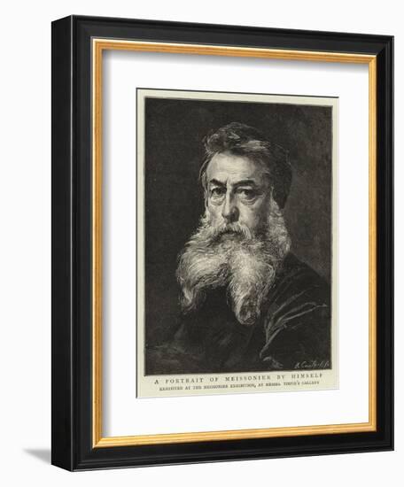 A Portrait of Meissonier by Himself-Jean-Louis Ernest Meissonier-Framed Giclee Print